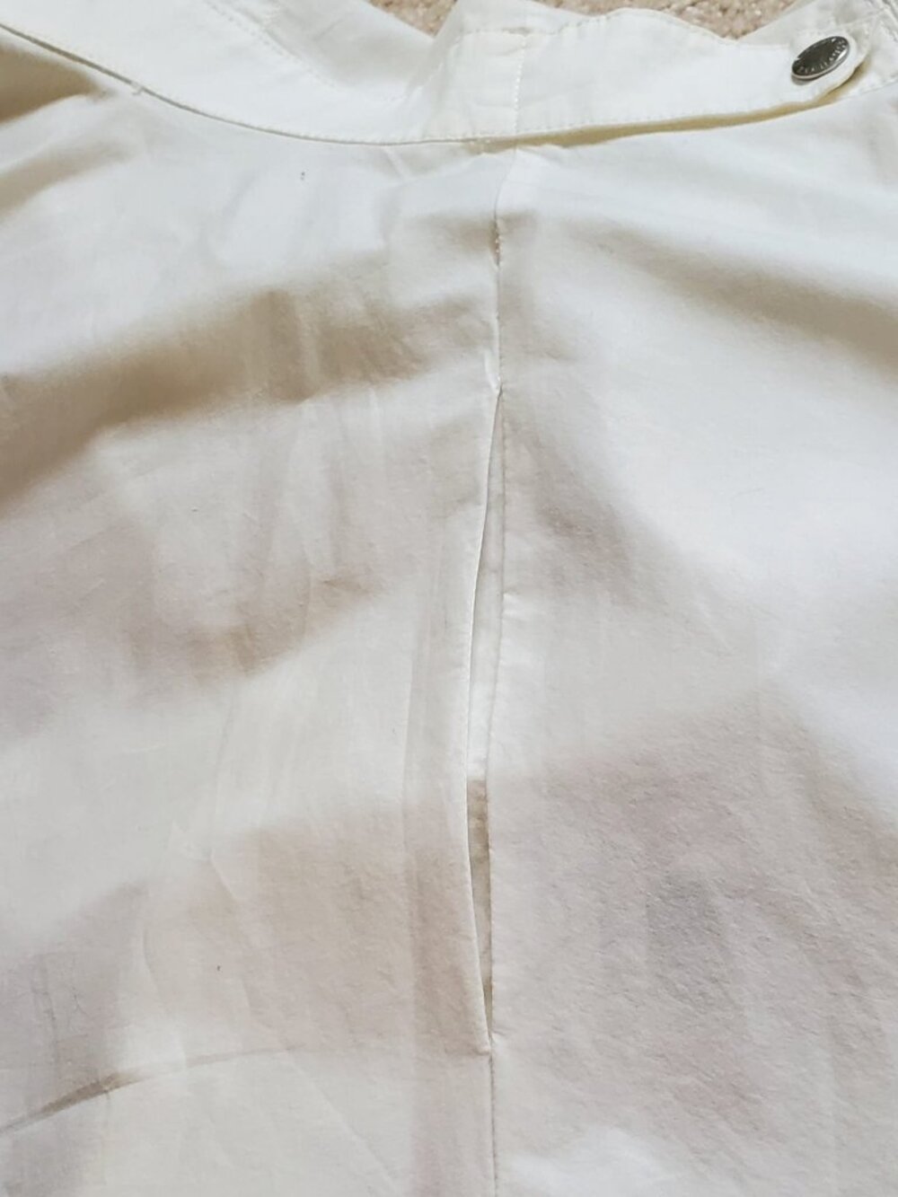 Armani Exchange White Cotton Fit & Flare Shirt Dress, 6 - Picture 8 of 14